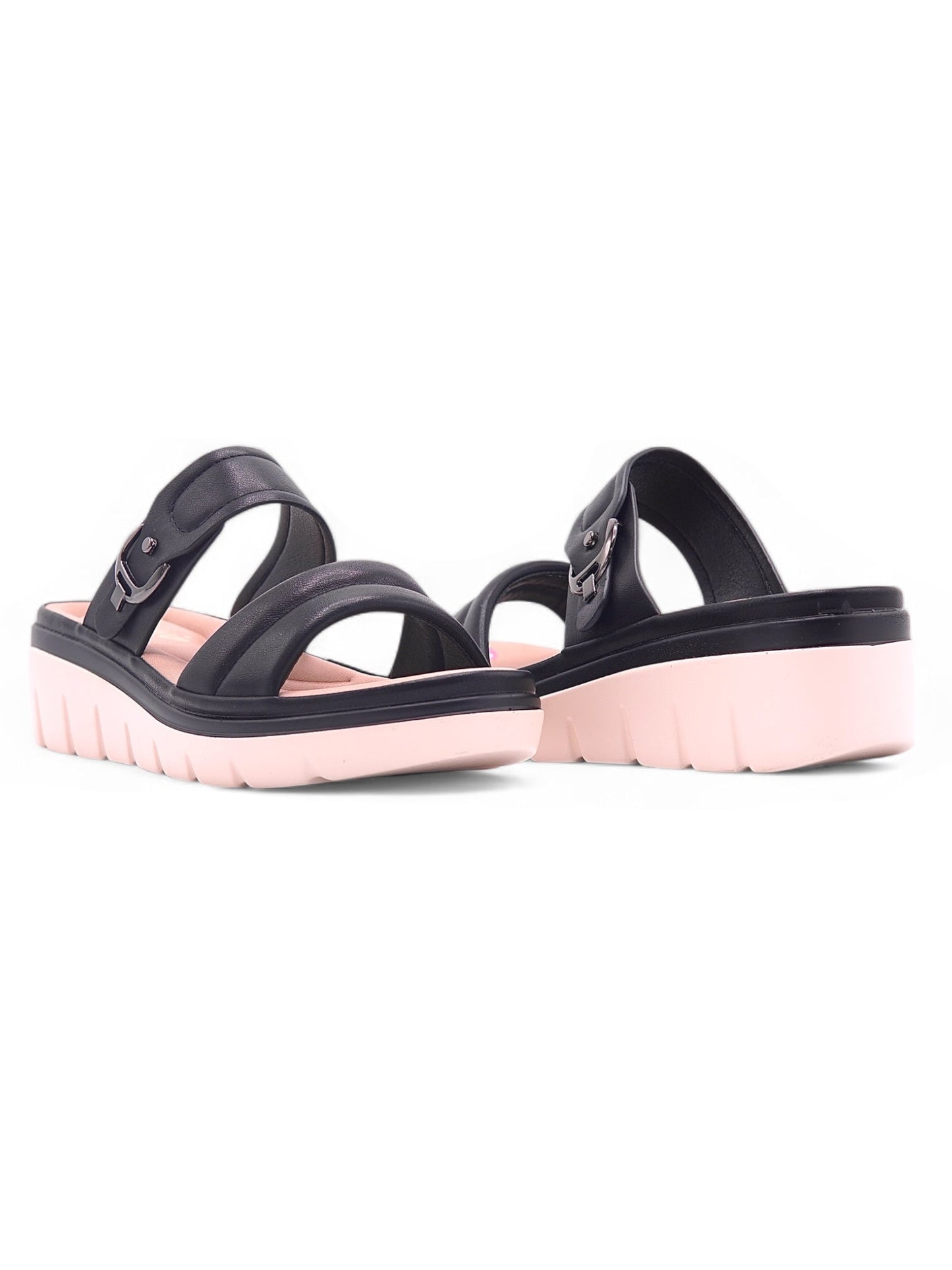 14029-Sandalias con Plataforma y Doble Hebilla