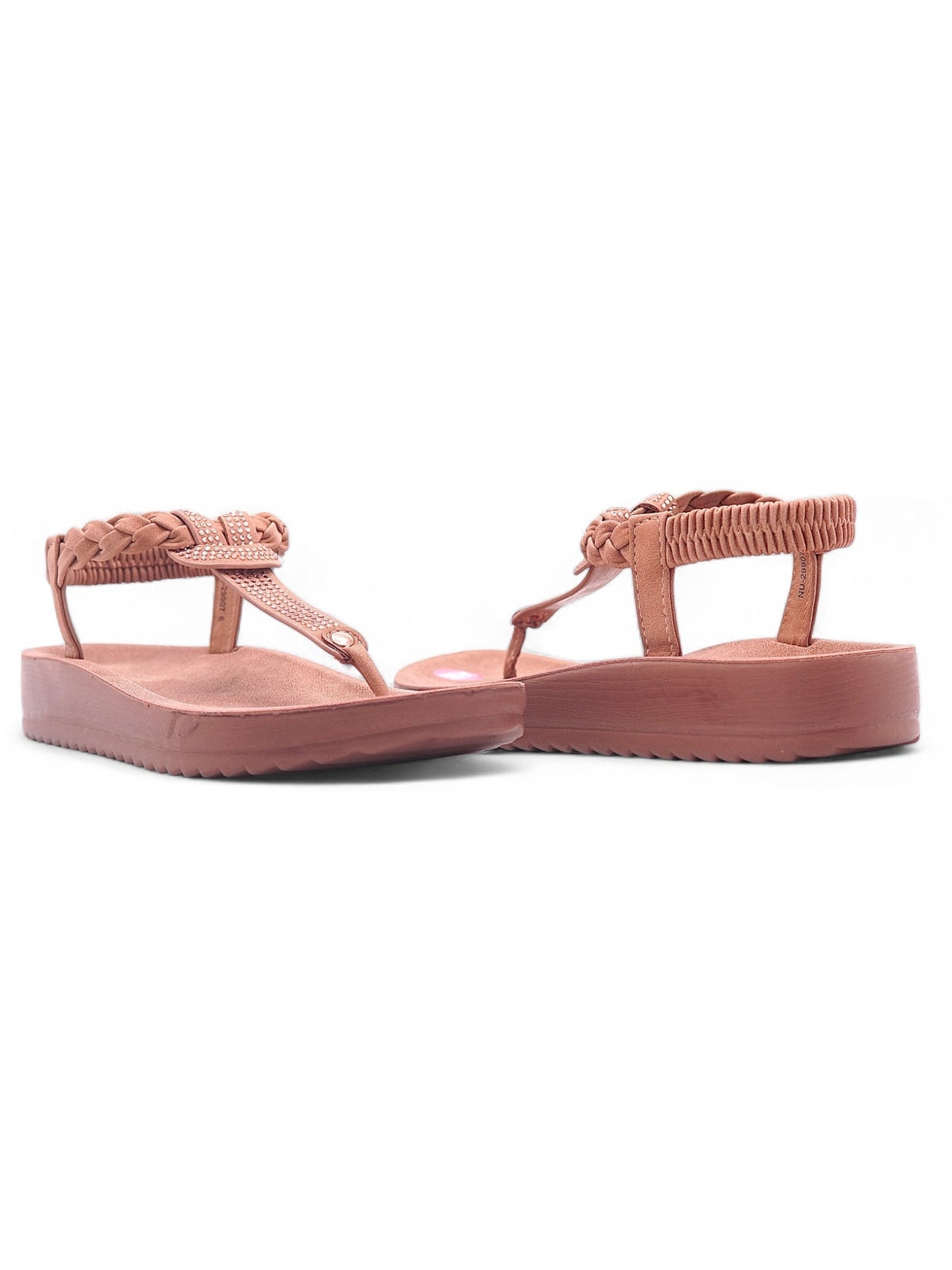 14092 - Sandalias Tipo T con Detalle Trenzado
