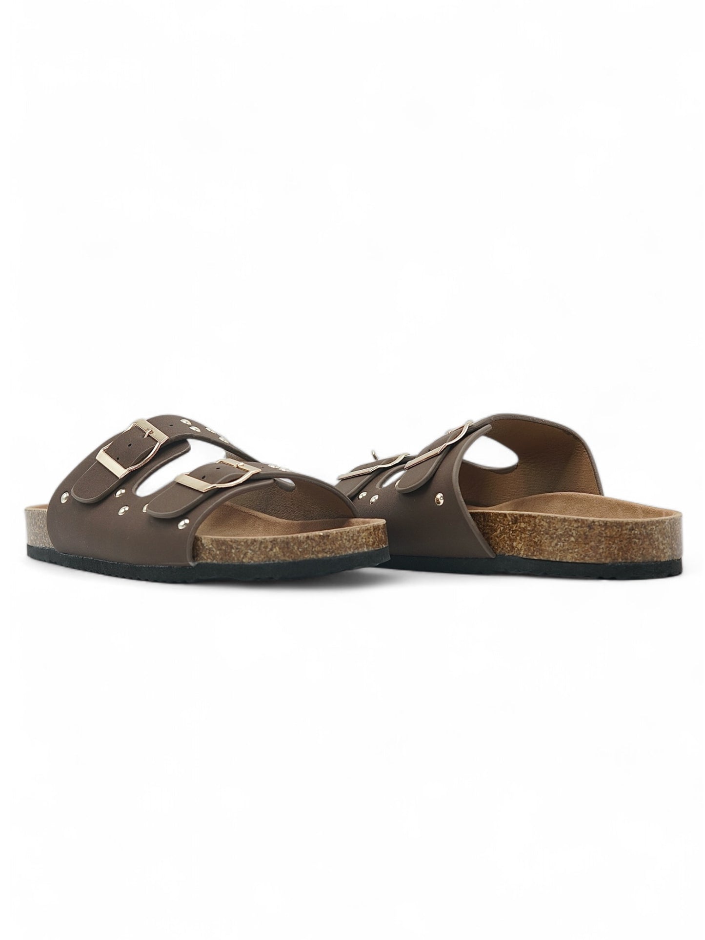 14110-Sandalias de Doble Hebilla para Mujer