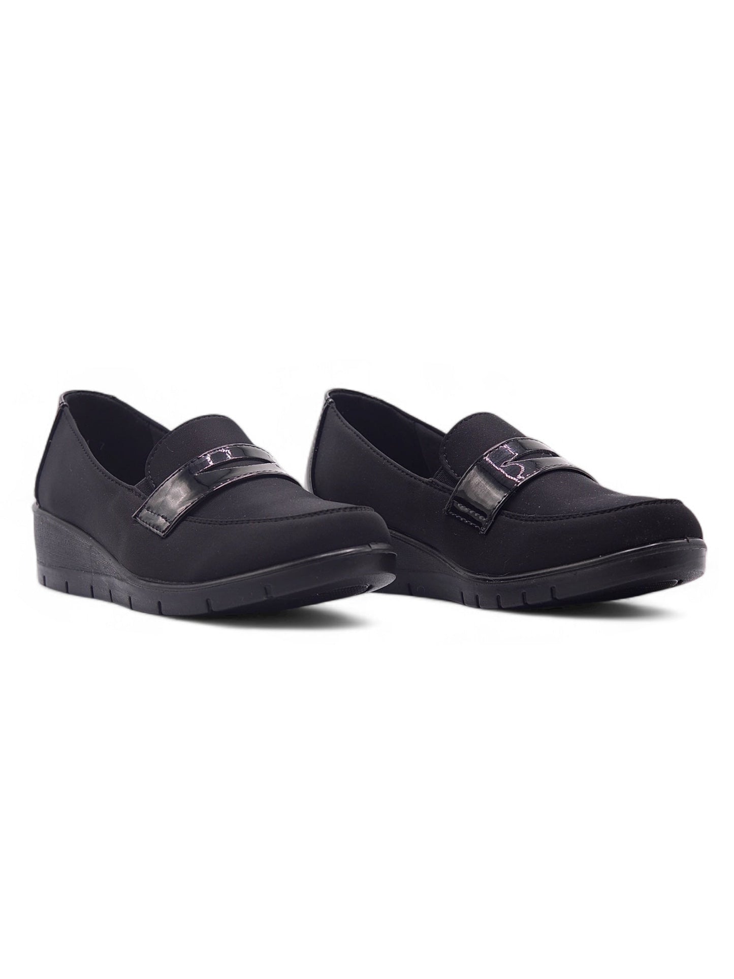 14085-Mocasines de Plataforma para Mujer con Detalle Decorativo