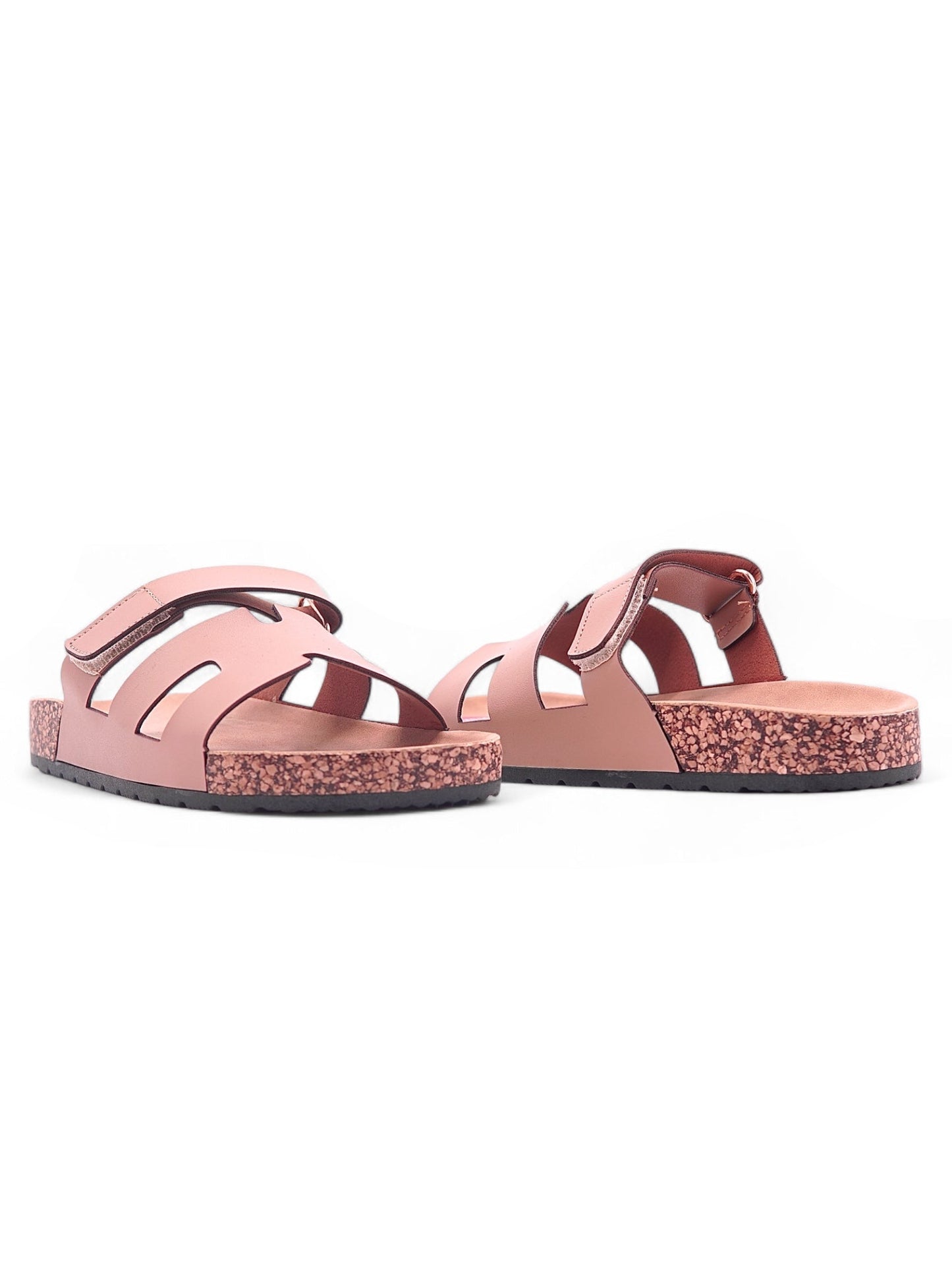 13991-Sandalias Planas de Mujer con Doble Hebilla