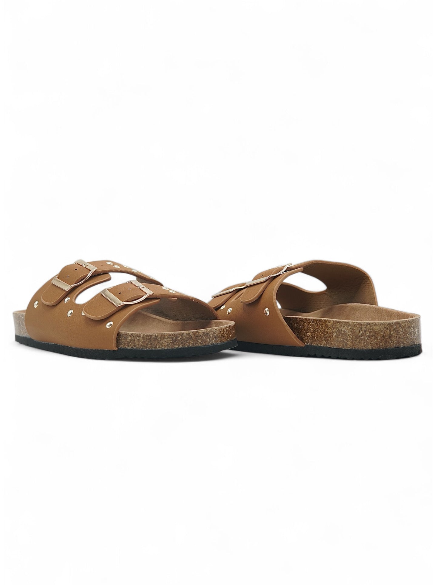 14109-Sandalias de Doble Hebilla para Mujer