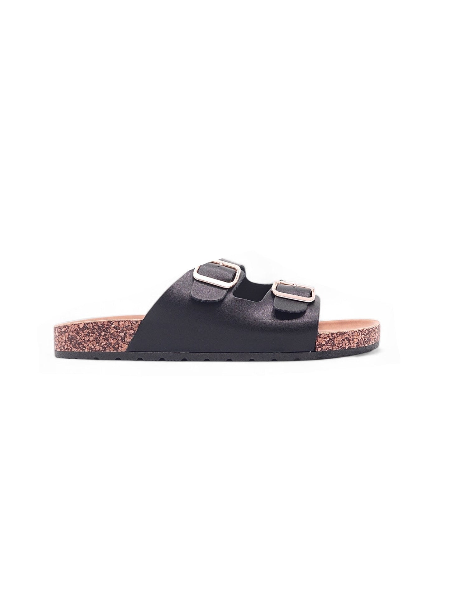 13985 - Sandalias Planas de Mujer con Doble Hebilla
