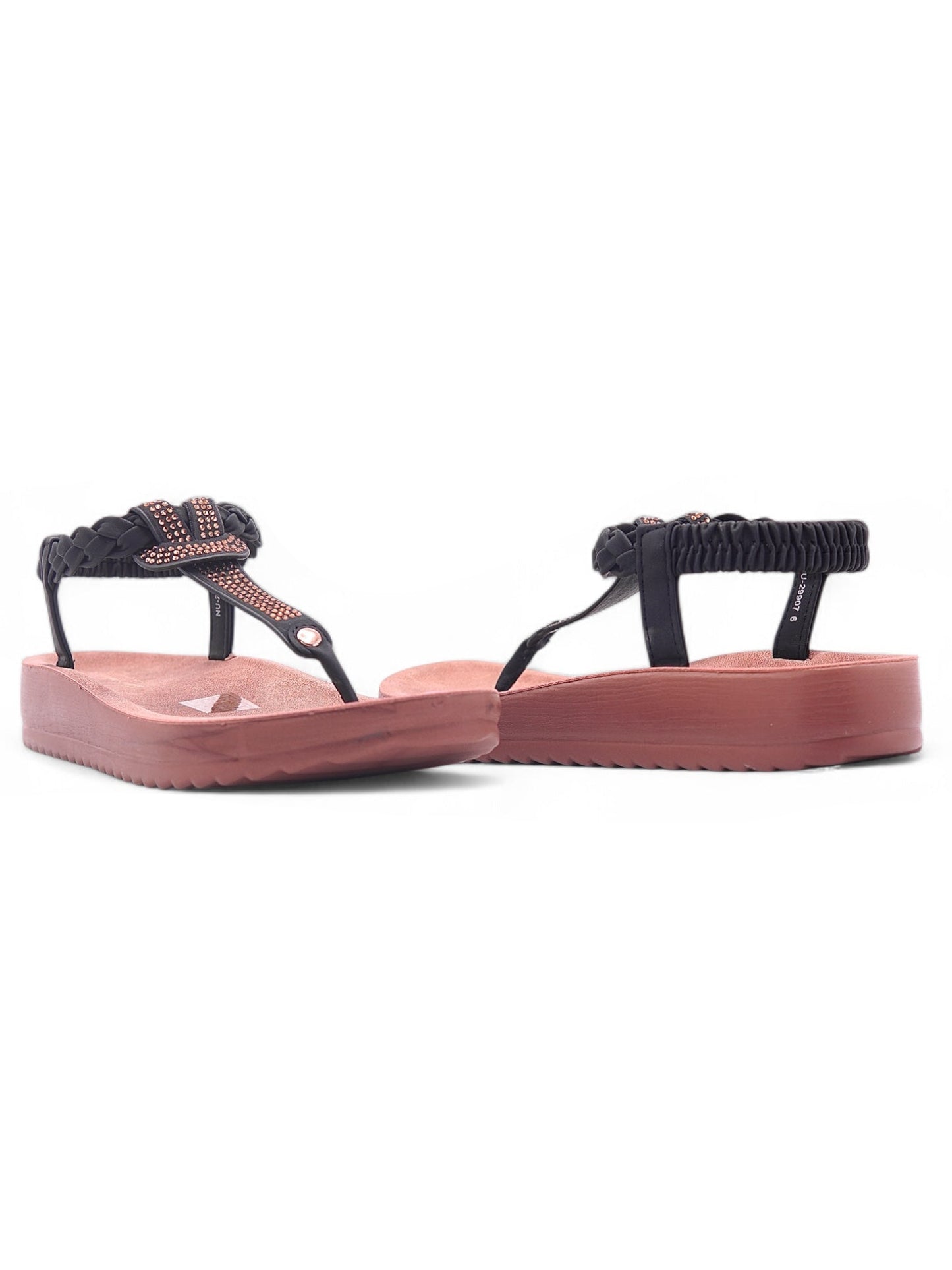 14090 - Sandalias Tipo T con Detalle Trenzado