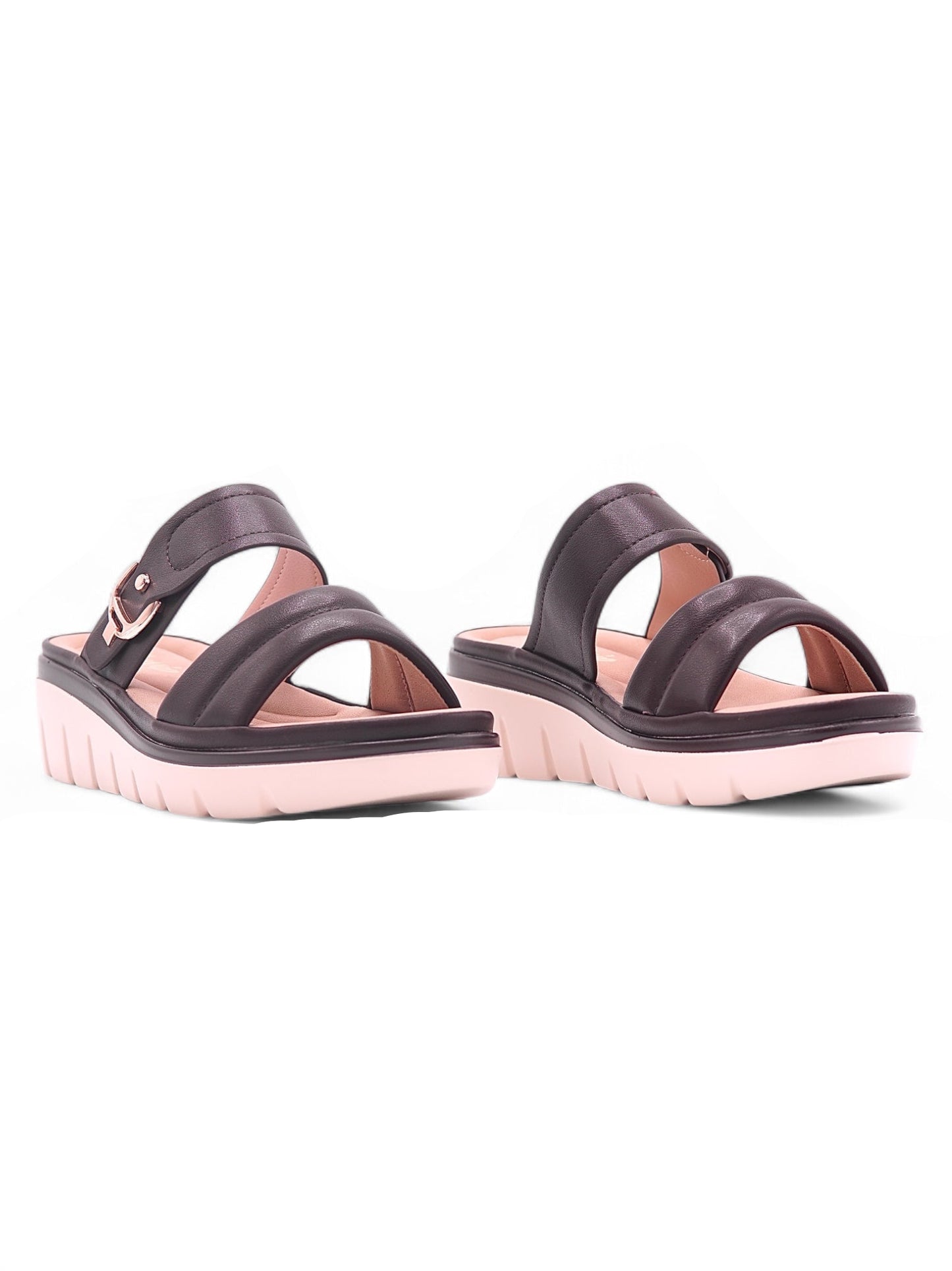 14030-Sandalias con Plataforma y Doble Hebilla