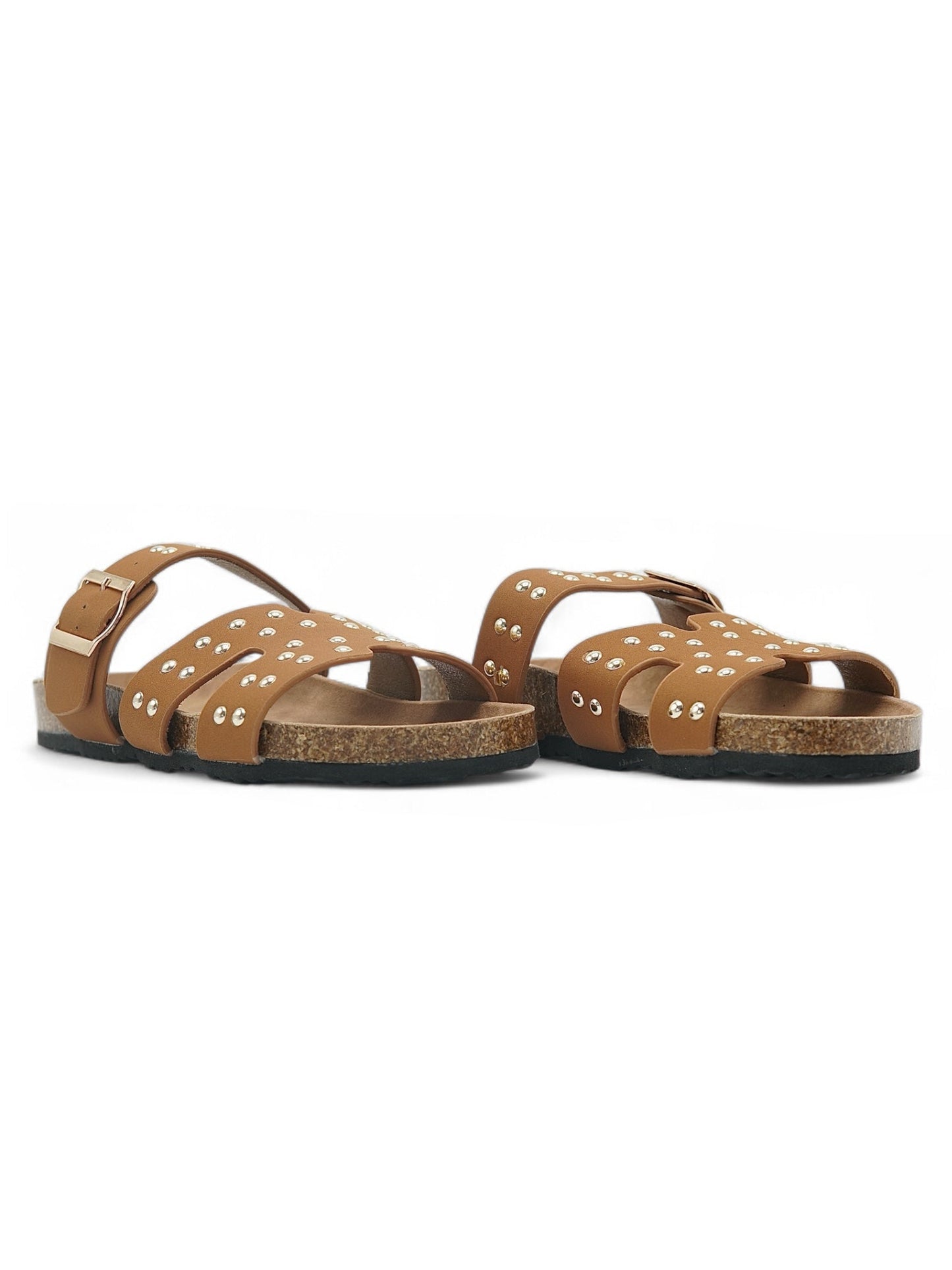 14113-Sandalias de Triple Hebilla para Mujer