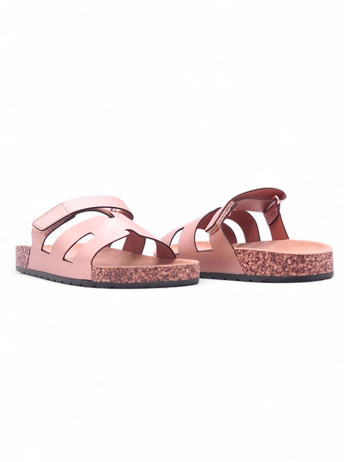13992-Sandalias Planas de Mujer con Doble Hebilla