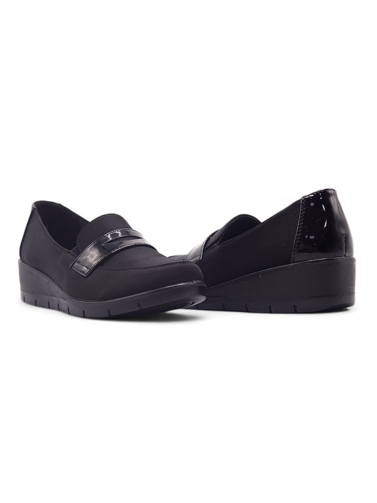 14085-Mocasines de Plataforma para Mujer con Detalle Decorativo