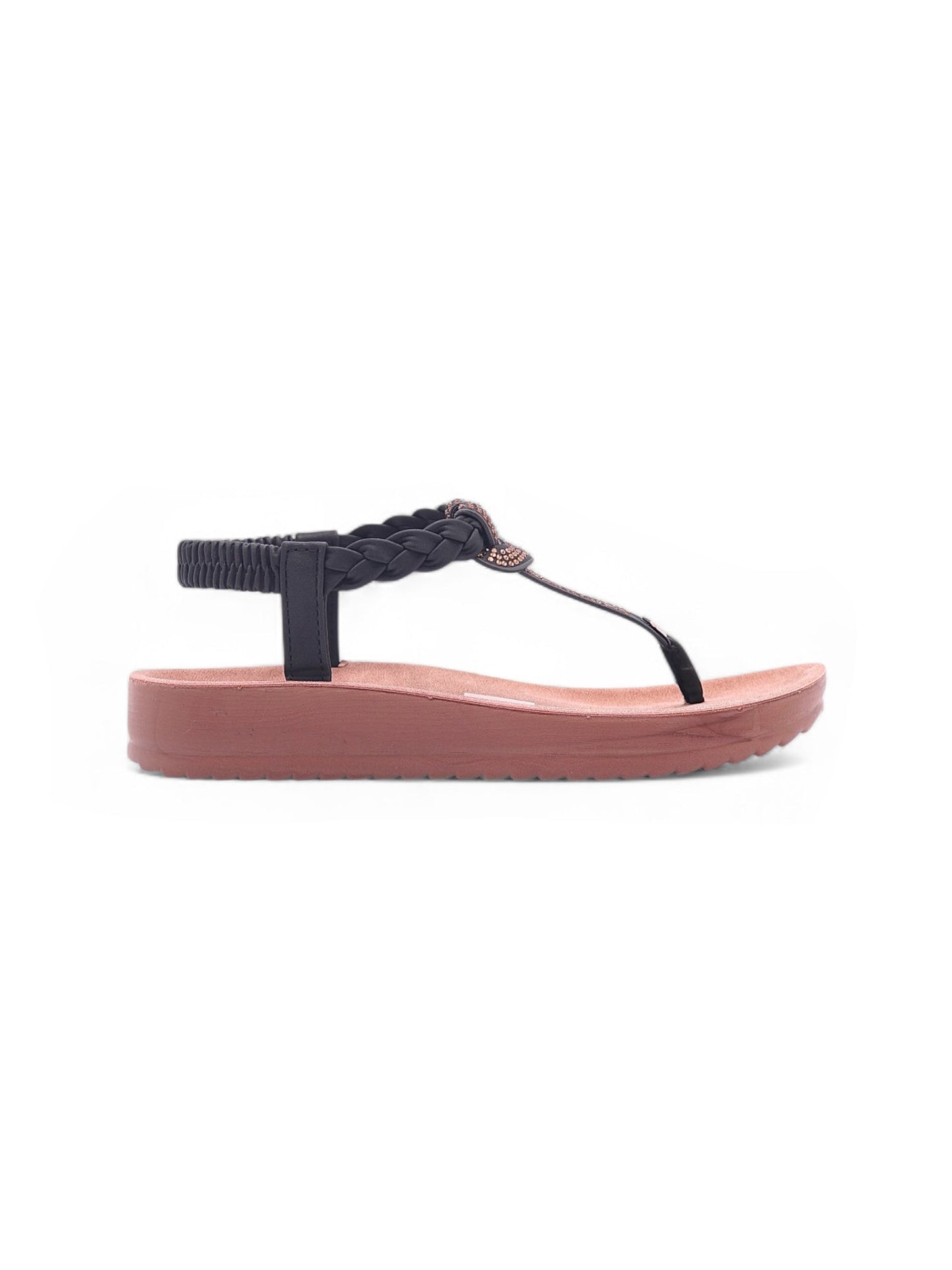 14090 - Sandalias Tipo T con Detalle Trenzado