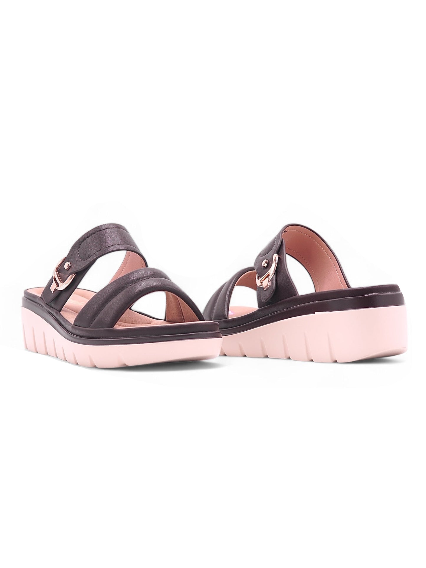 14030-Sandalias con Plataforma y Doble Hebilla