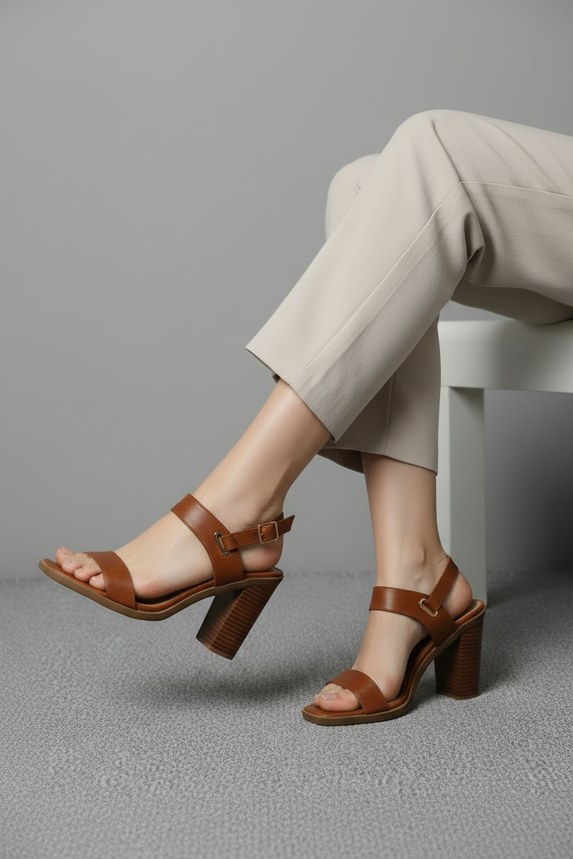 Sandalia De Tacón Alto Sofisticada Pulsera 13615 Con Pulsera Ajustable Y Estilo Versátil Para Citas Y Eventos