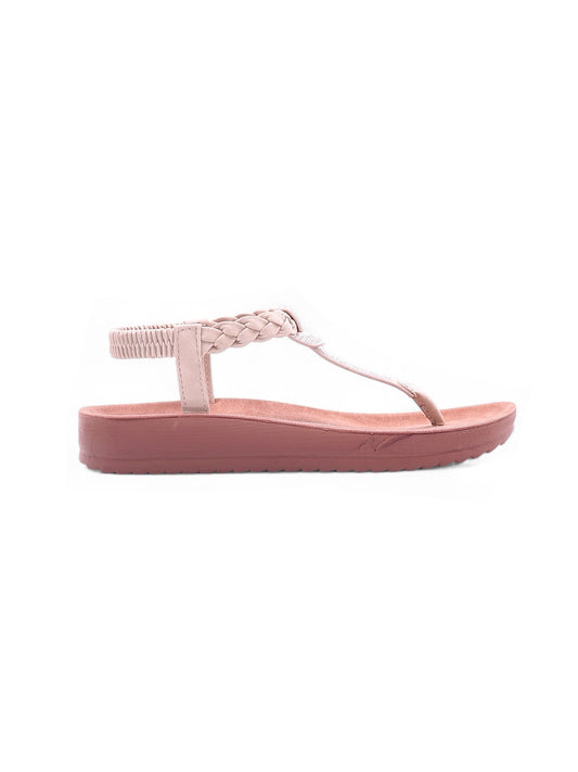 14091 - Sandalias Tipo T con Detalle Trenzado