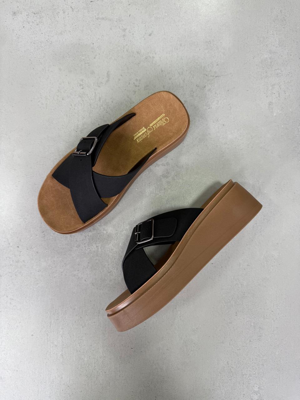 Sandalias Plataforma Hebilla Urbano 14088 Con Tiras Anchas Y Plataforma Ligera Para Mayor Estabilidad