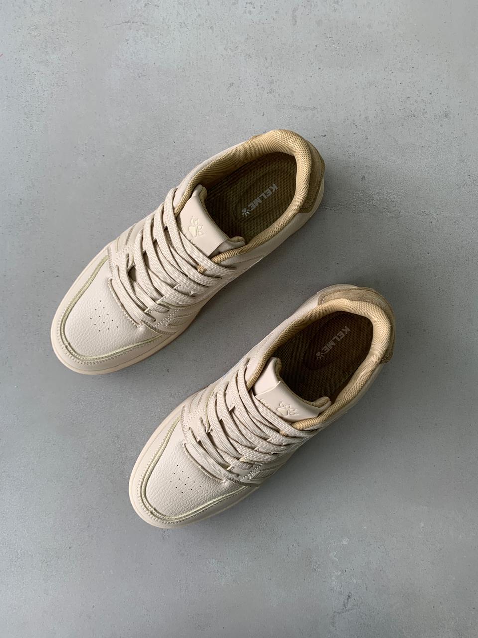 Tenis Kelme Beige 14245 Comodidad Acolchada Para Uso Diario Con Estilo Urbano Moderno