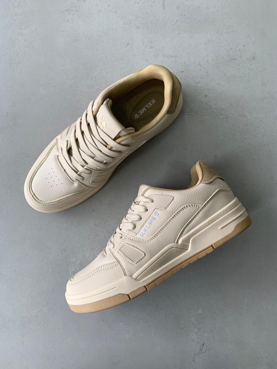 Tenis Kelme Beige 14245 Comodidad Acolchada Para Uso Diario Con Estilo Urbano Moderno