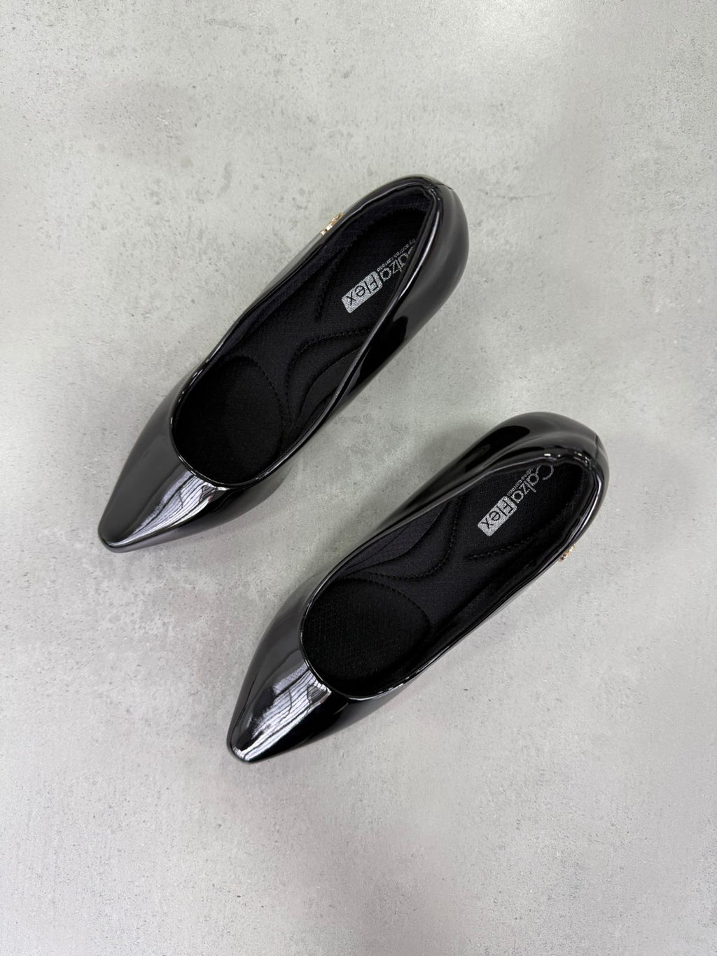 Zapatos De Charol Elegancia 14254 Tacón Alto Cuadrado Con Punta Que Alarga La Figura