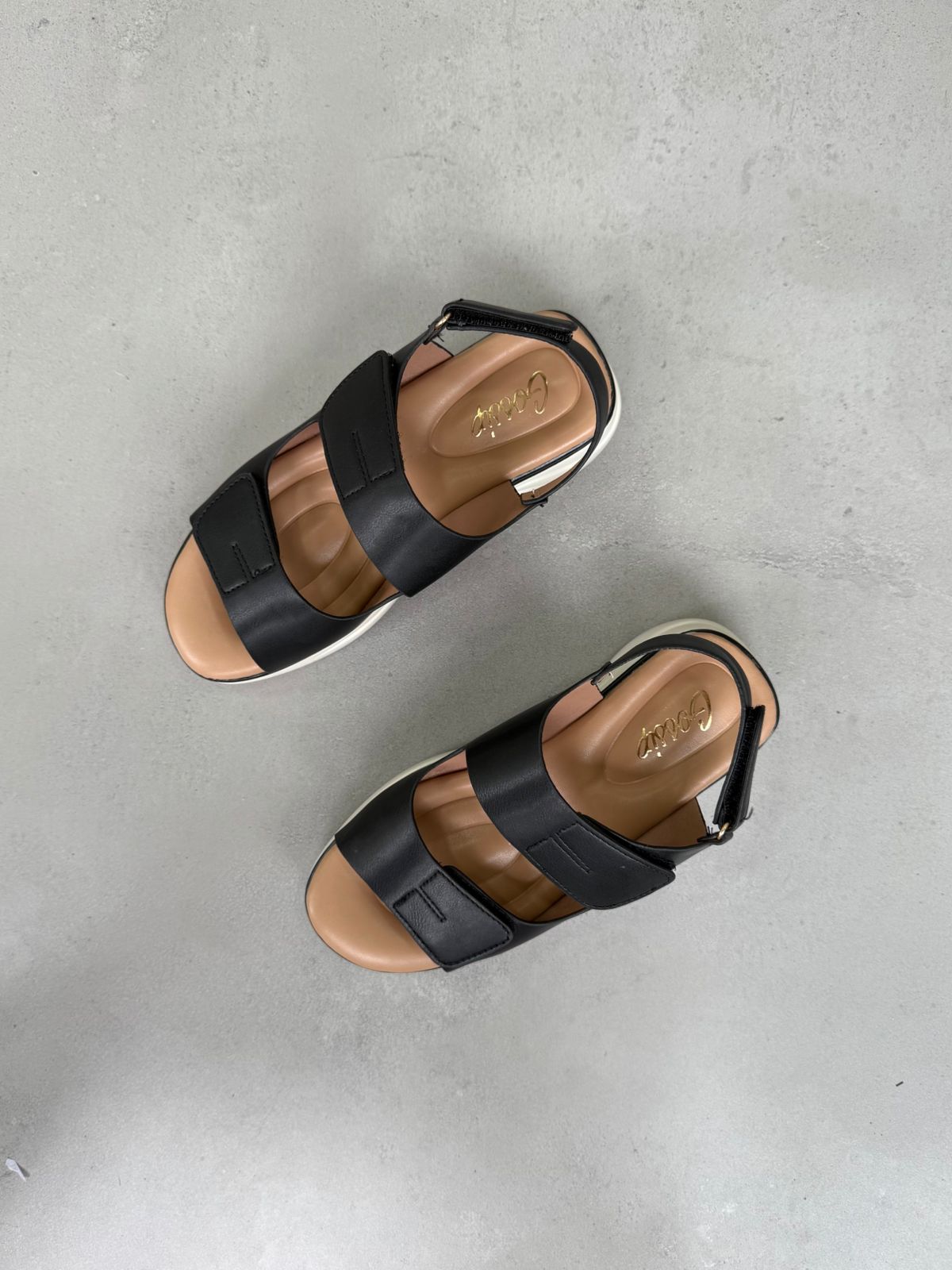 Sandalias Negras Plataforma Urbana 14356 Con Plataforma Ergonómica Y Cierre Ajustable Para Caminar