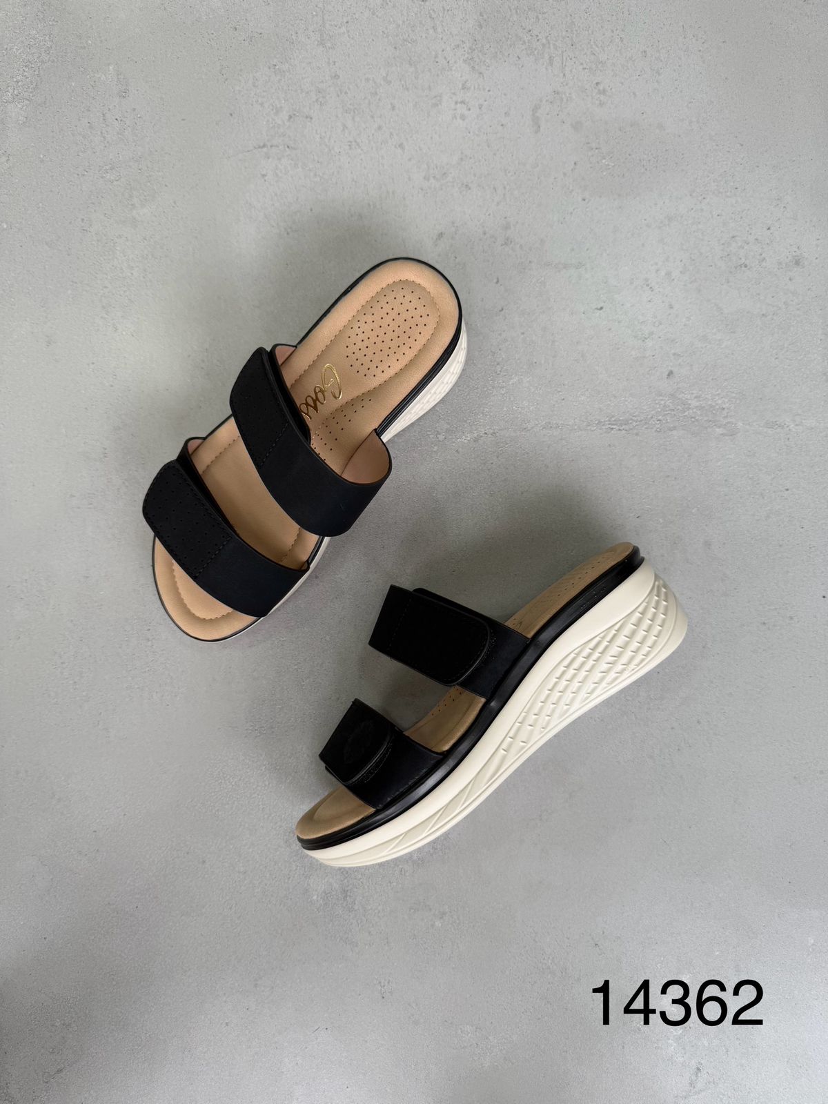 Sandalias Urban Comfort 14362 Con Plataforma Ergonómica Y Cierre Velcro Ajustable Para Todo El Día