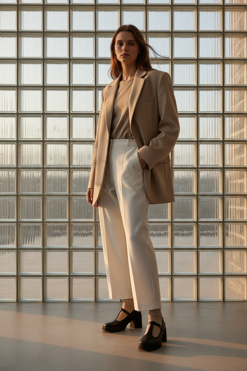 Mary Jane + Negra Con Plataforma Y Tacón Grueso Y Tira Ajustable + Estilo Clásico Y Versátil + 14512