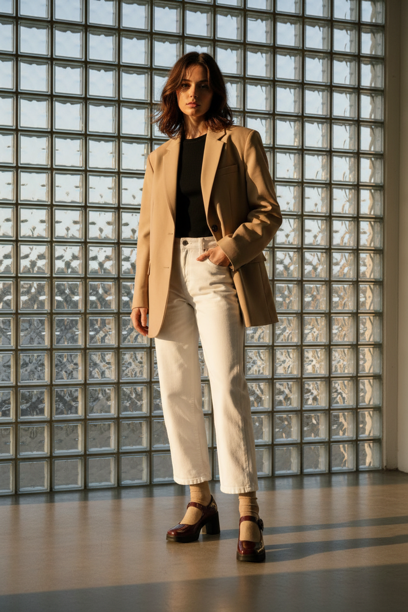 Mary Jane con Tacón Charol Bordó Con Correa Superior Ajustable Retro Moderno - 14517