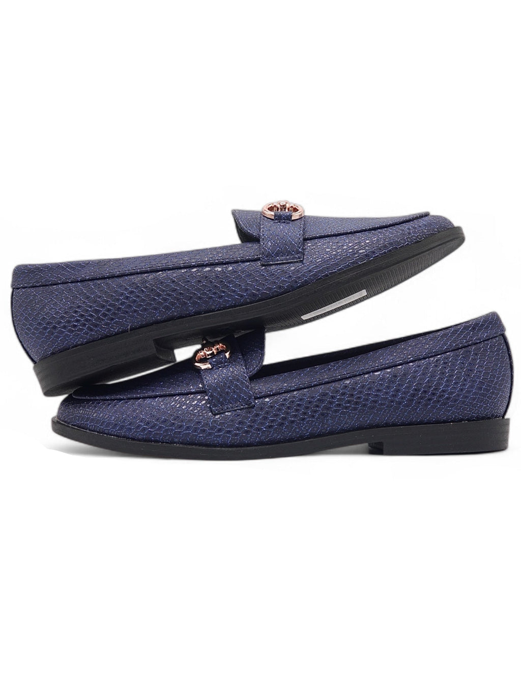 13324 - Mocasín Casual con Textura Reptil