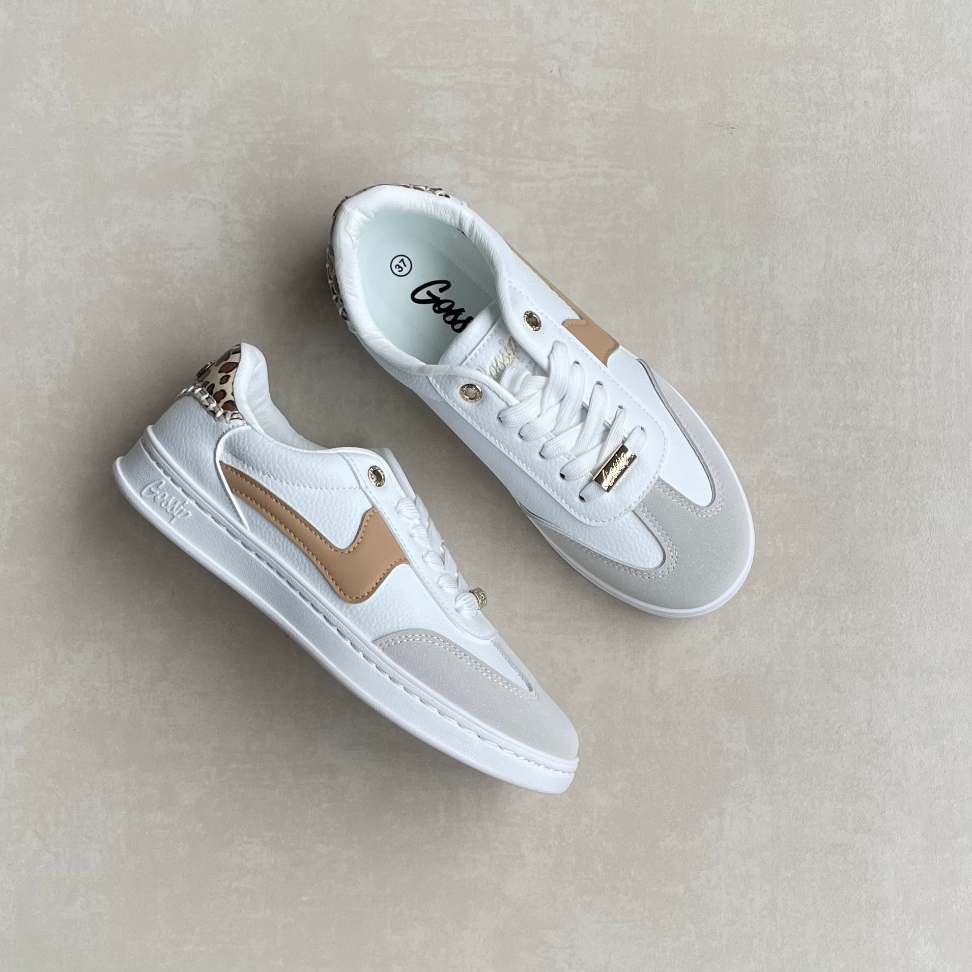 Zapatillas Animal Print Beige 14317 Estilo Chic Y Contemporáneo Para Dama Moderna