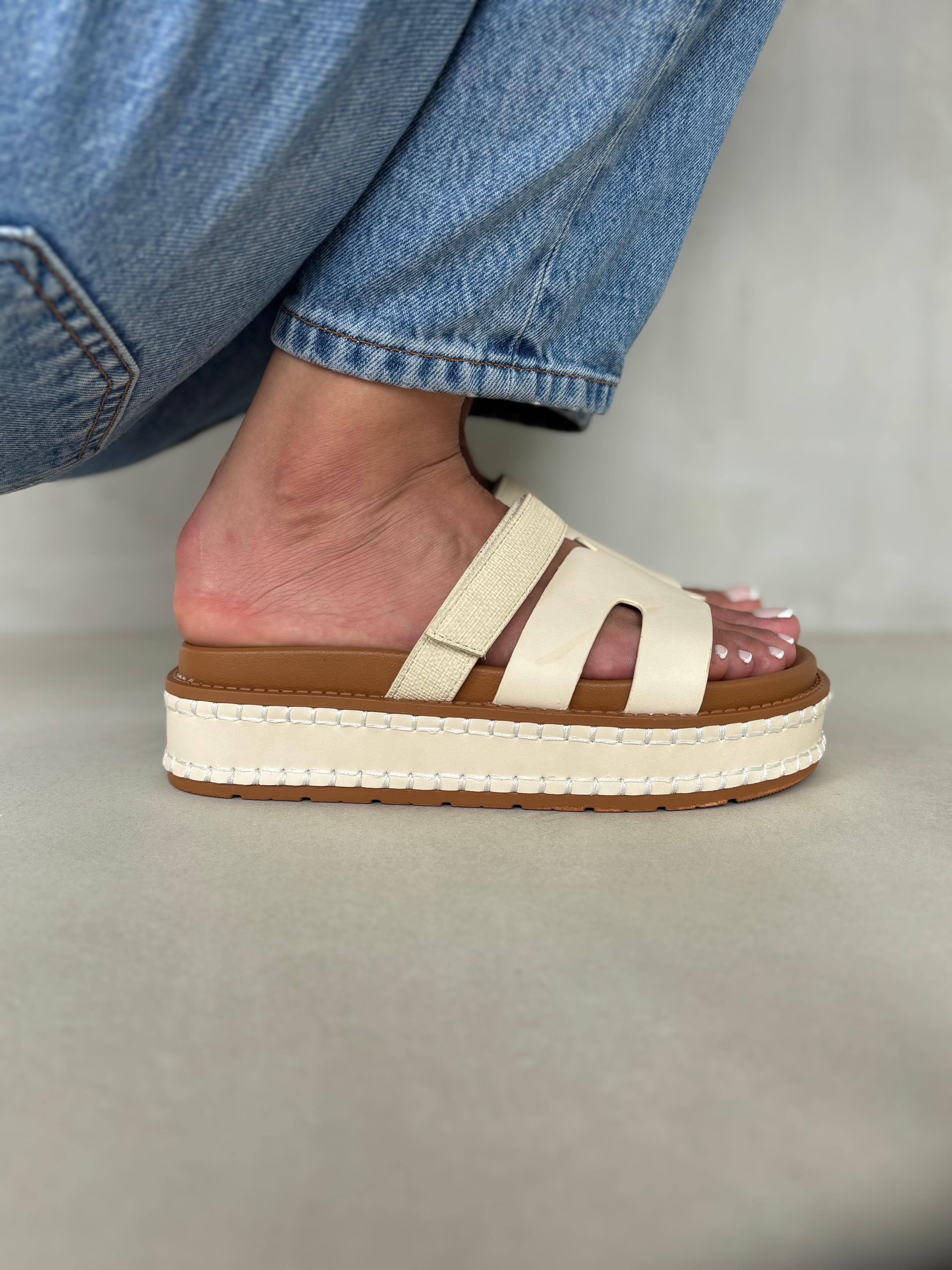 Sandalias Plataforma Trenzada 14346 Altura Con Comodidad Y Estilo Natural Moderno
