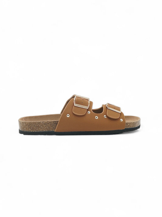 14109-Sandalias de Doble Hebilla para Mujer