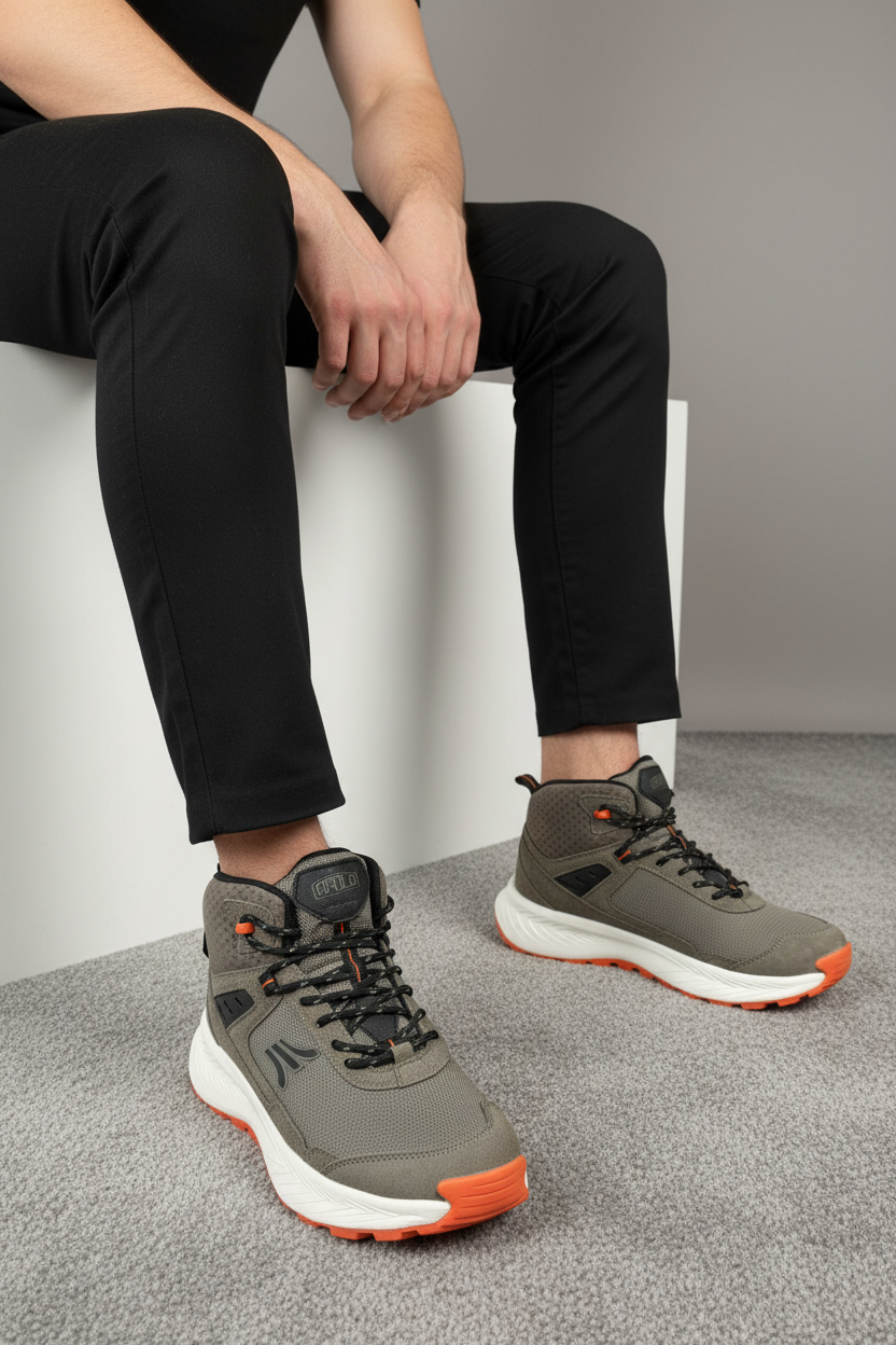 Zapato Tipo Burro Para Hombre En Acabado Suave Oliva Con Líneas Limpias Perfil Sobrio 14638