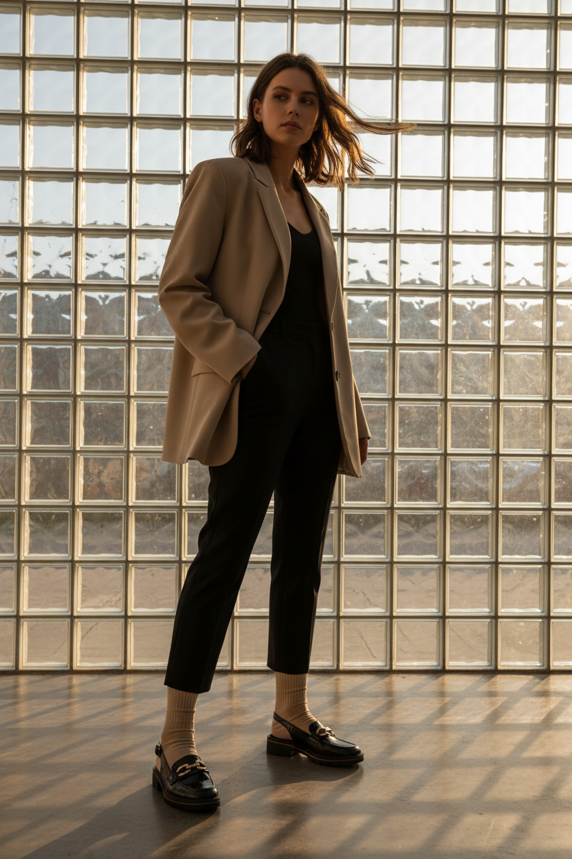 Mocasines Mule Negros con Textura Croco y Hebilla Dorada en Empeine Elegante - 14548