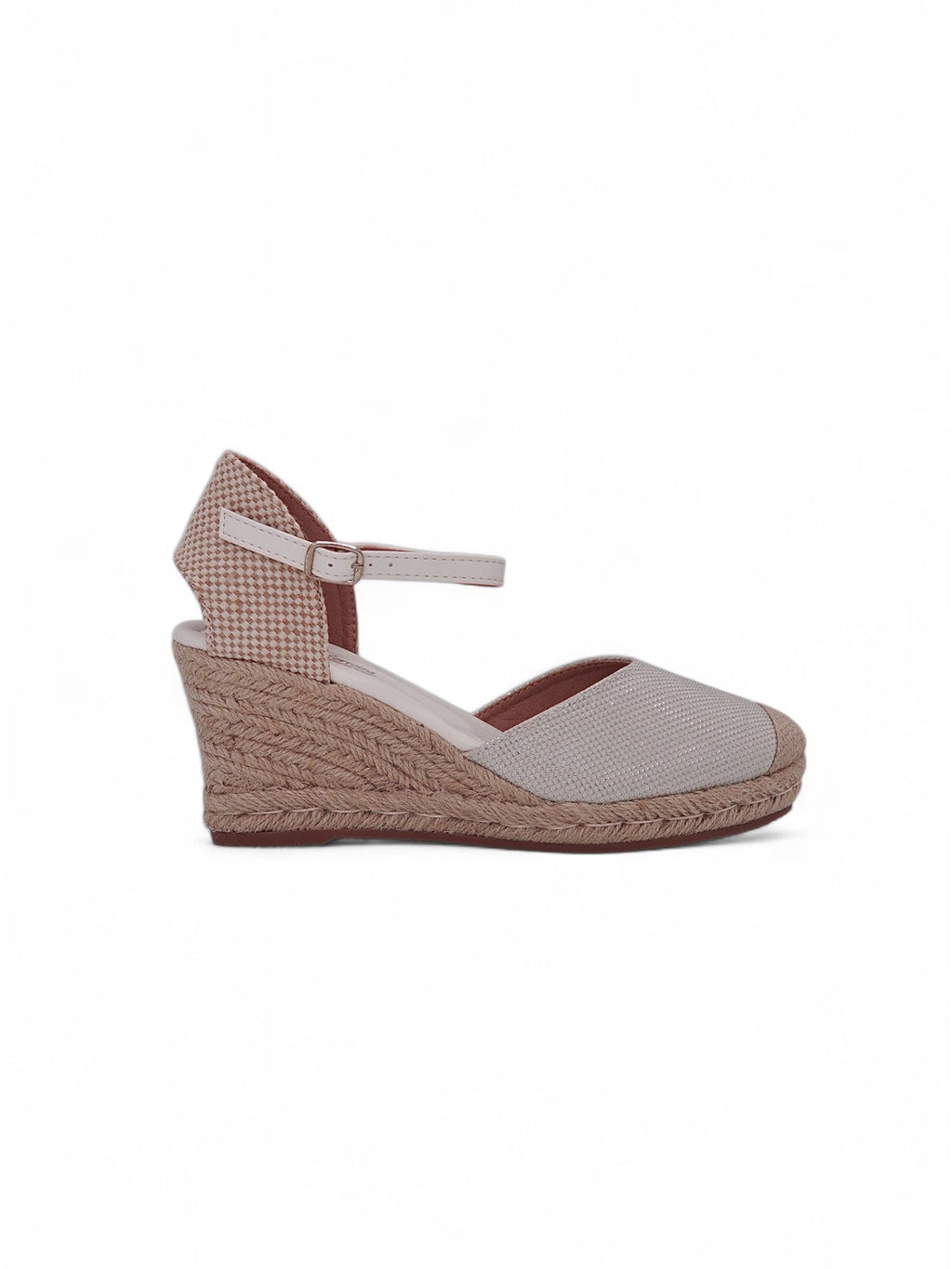13149 - Sandalias tipo Alpargata para Mujer en Beige con Cuña de Yute