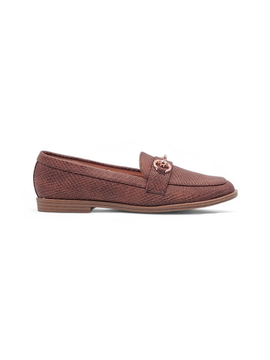 13323 - Mocasín Casual con Textura Reptil