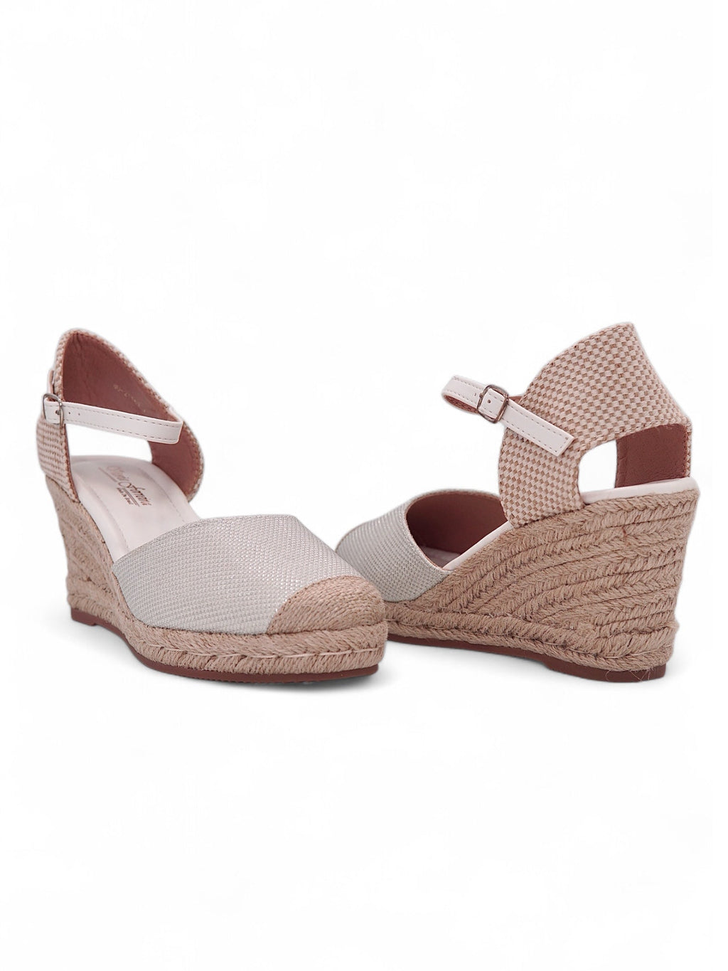13149 - Sandalias tipo Alpargata para Mujer en Beige con Cuña de Yute