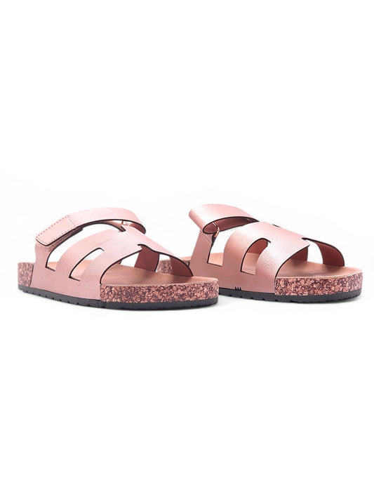 13992-Sandalias Planas de Mujer con Doble Hebilla
