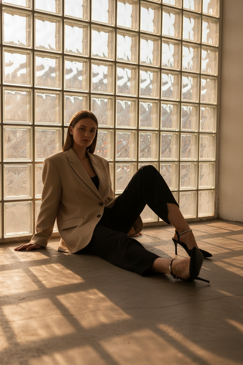 Tacones Negros Con Pulsera Ajustable Y Punta Fina, Diseño Elegante Y Minimalista – 14569