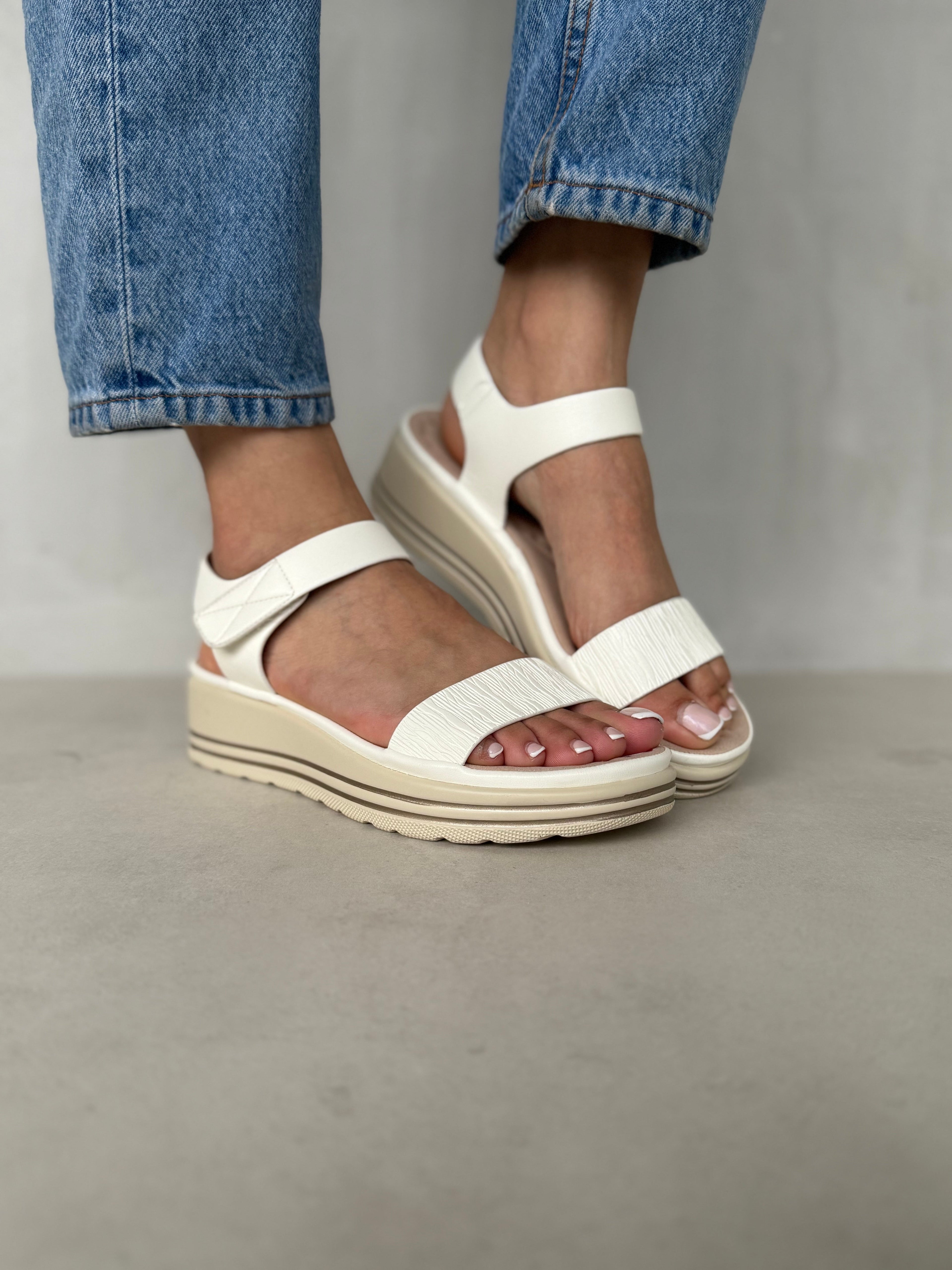 Sandalias De Plataforma Con Tira Elástica 14037 Para Mujer Con Estilo Minimalista Y Comodidad Superior