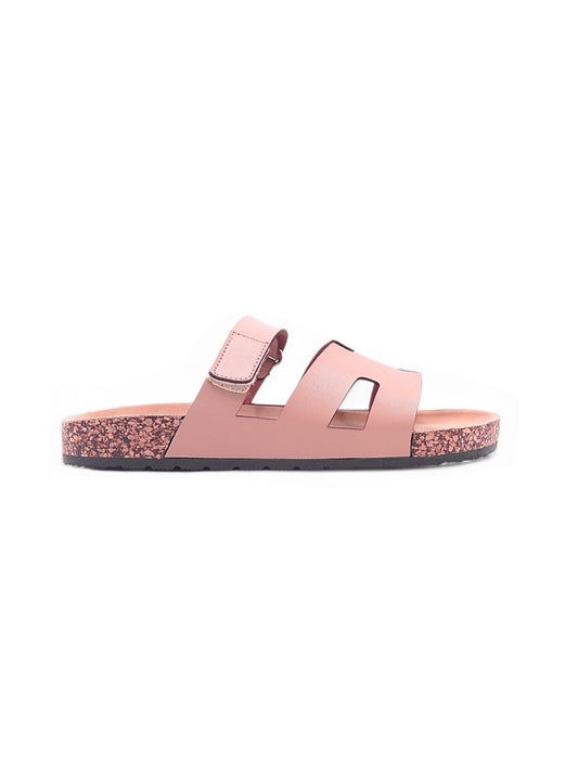13991-Sandalias Planas de Mujer con Doble Hebilla
