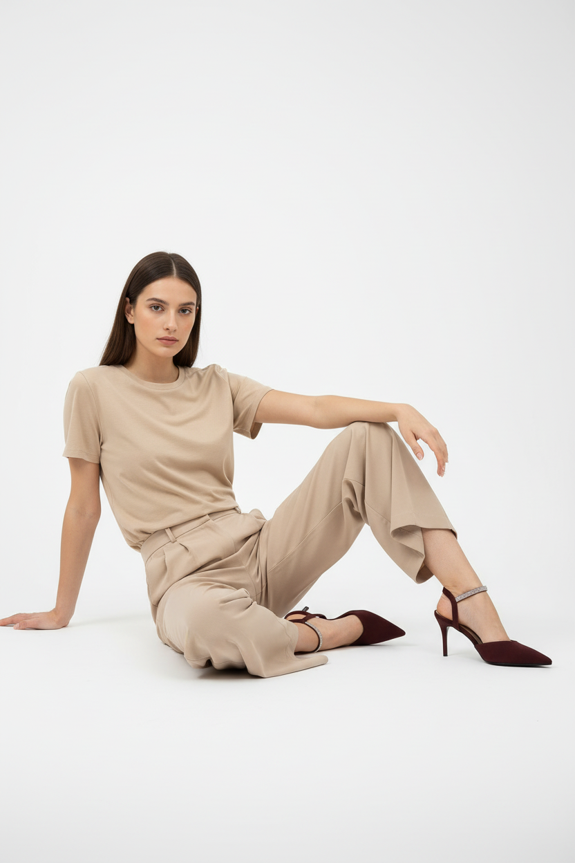 Tacones Burdeos Con Punta Fina Y Pulsera Ajustable Elegantes Para Noche Formal – 14571