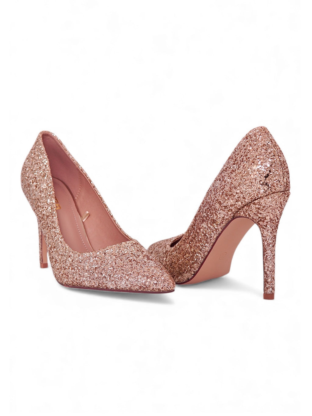 11915 - Stilettos para Mujer en Rosado con Brillos