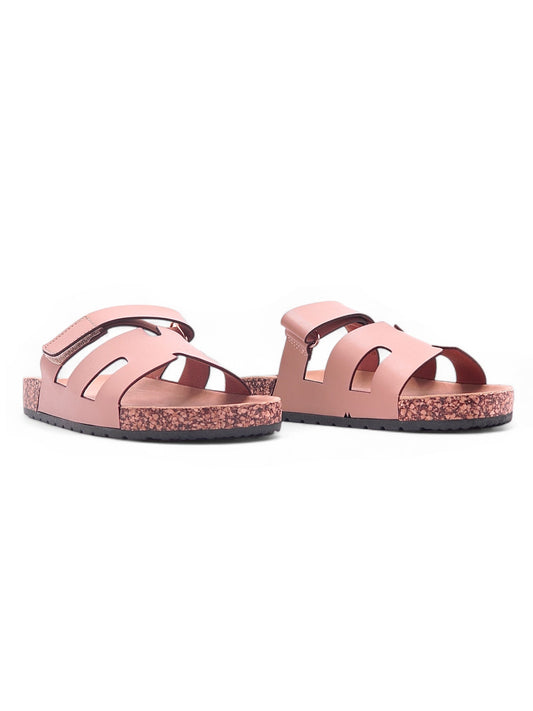 13991-Sandalias Planas de Mujer con Doble Hebilla