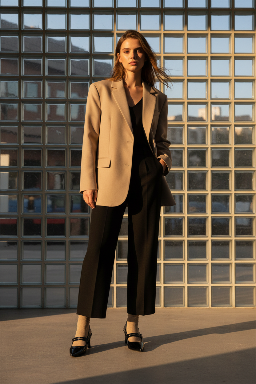 Sandalias Negras De Charol Con Doble Hebilla Y Tacón Medio Para Mujer Estilo Elegante Con Acabado Brillante - 14578