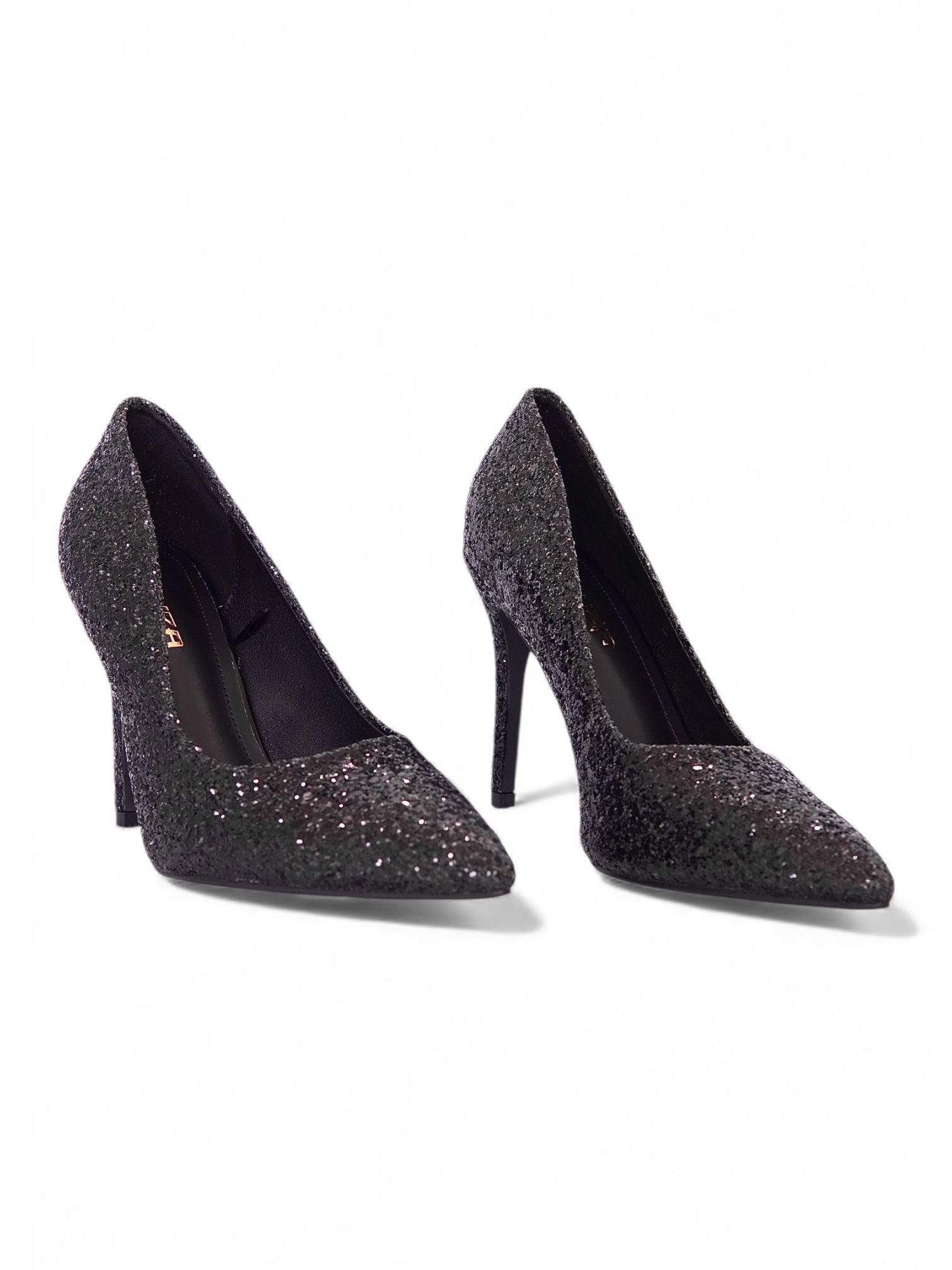 11916 - Stilettos para Mujer en Negro con Brillos