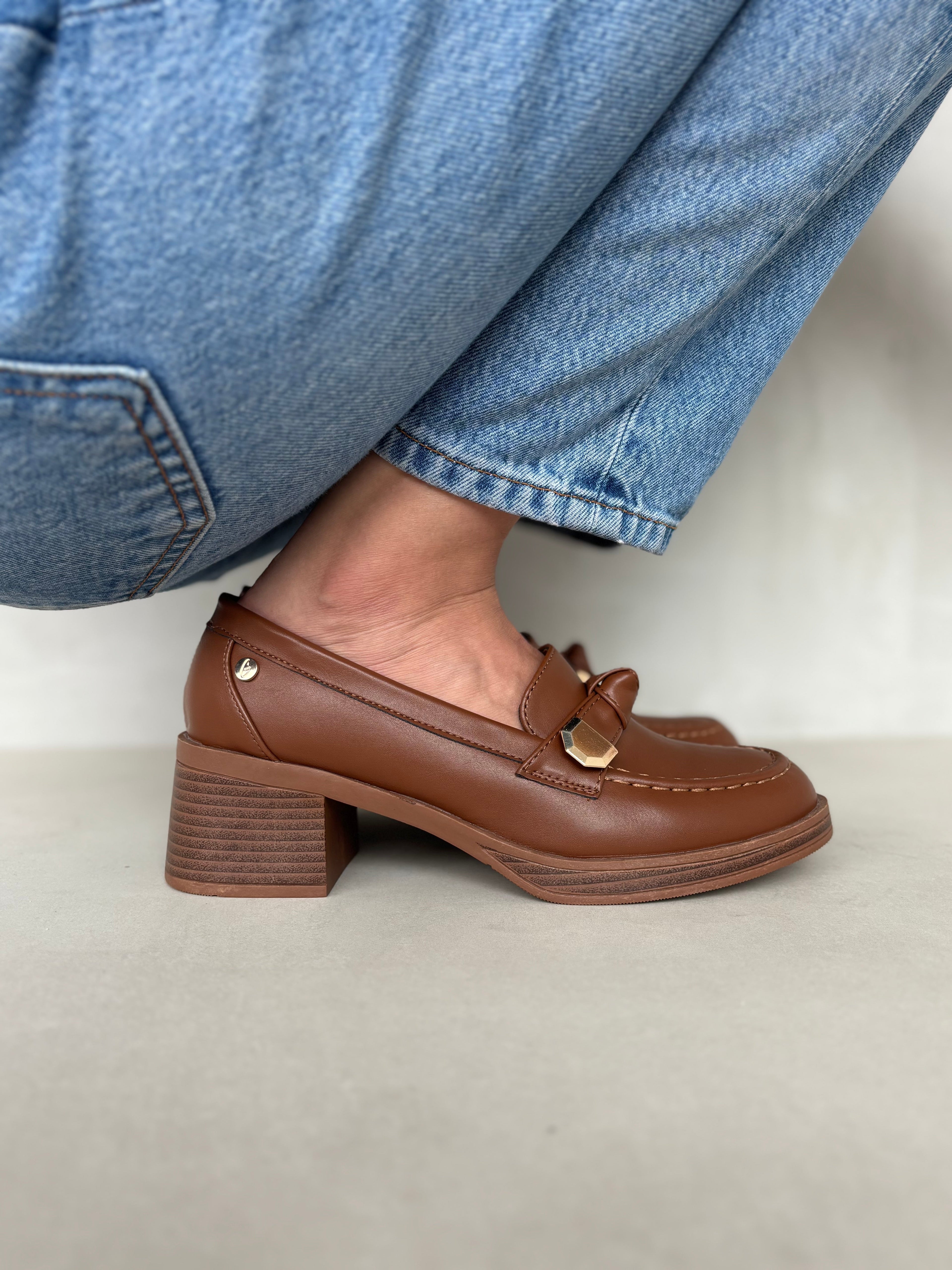 Mocasines De Tacón Rosa Detallista 14007 Con Tacón Bloque Medio Para Estabilidad Y Confort