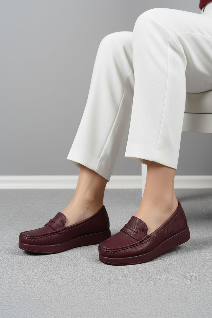 Mocasines Texturizados Negros Con Detalle Decorativo En Antifaz Y Suela Acolchada 14011