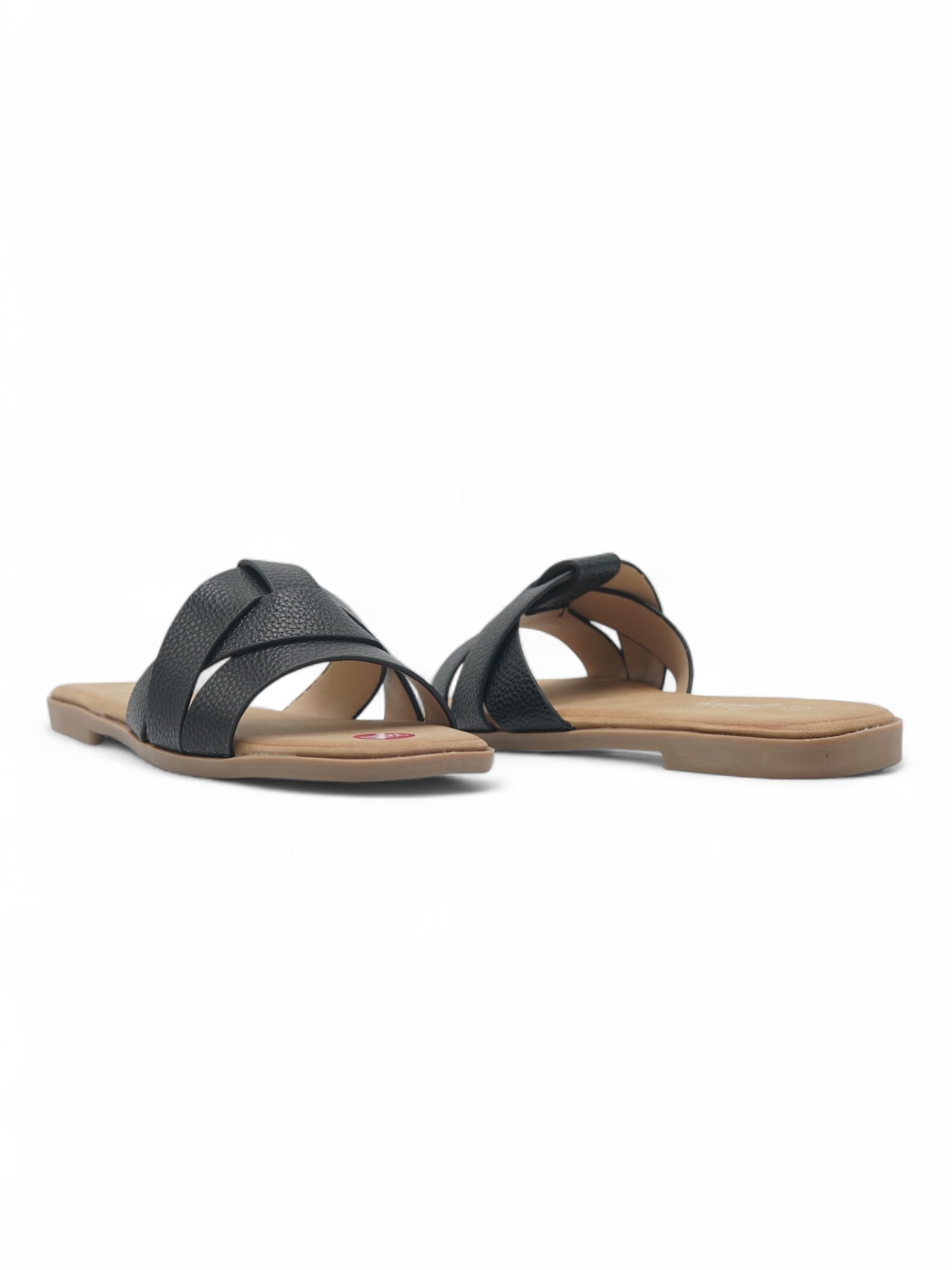 14018-Sandalias Planas de Mujer con Diseño Entrelazado