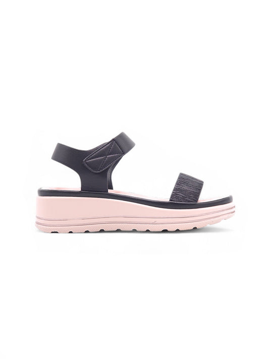 14035 - Sandalias de Plataforma Bicolor con Tira Ajustable