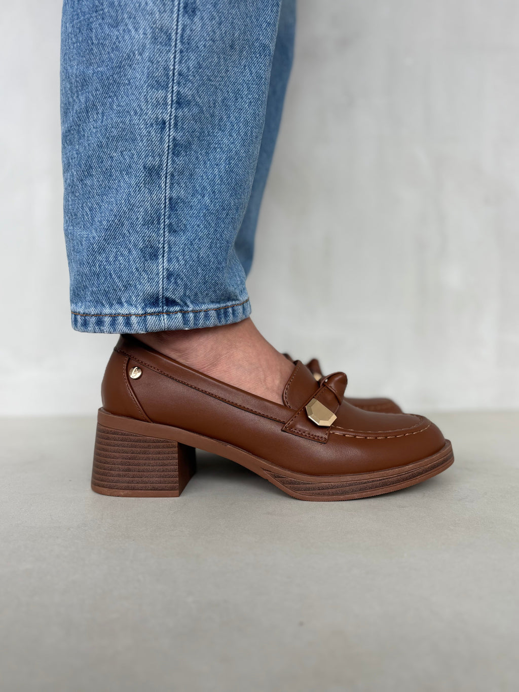 Mocasines De Tacón Rosa Detallista 14007 Con Tacón Bloque Medio Para Estabilidad Y Confort