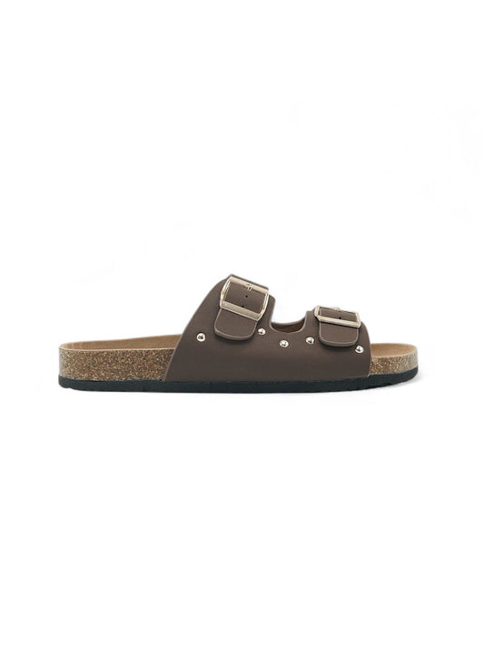 14110-Sandalias de Doble Hebilla para Mujer