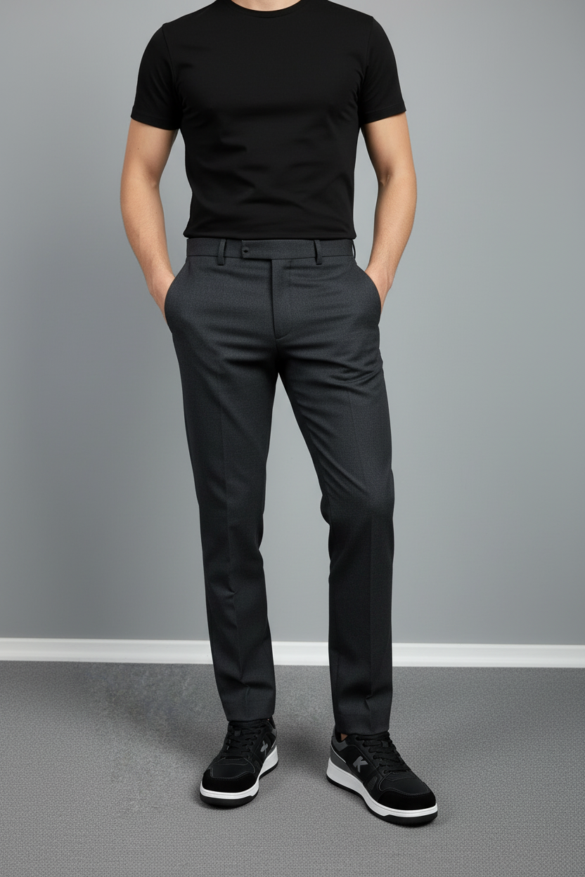 Tenis Negros Con Detalles Grises Y Suela Bicolor + Para Uso Diario Y Entrenamientos + 14243