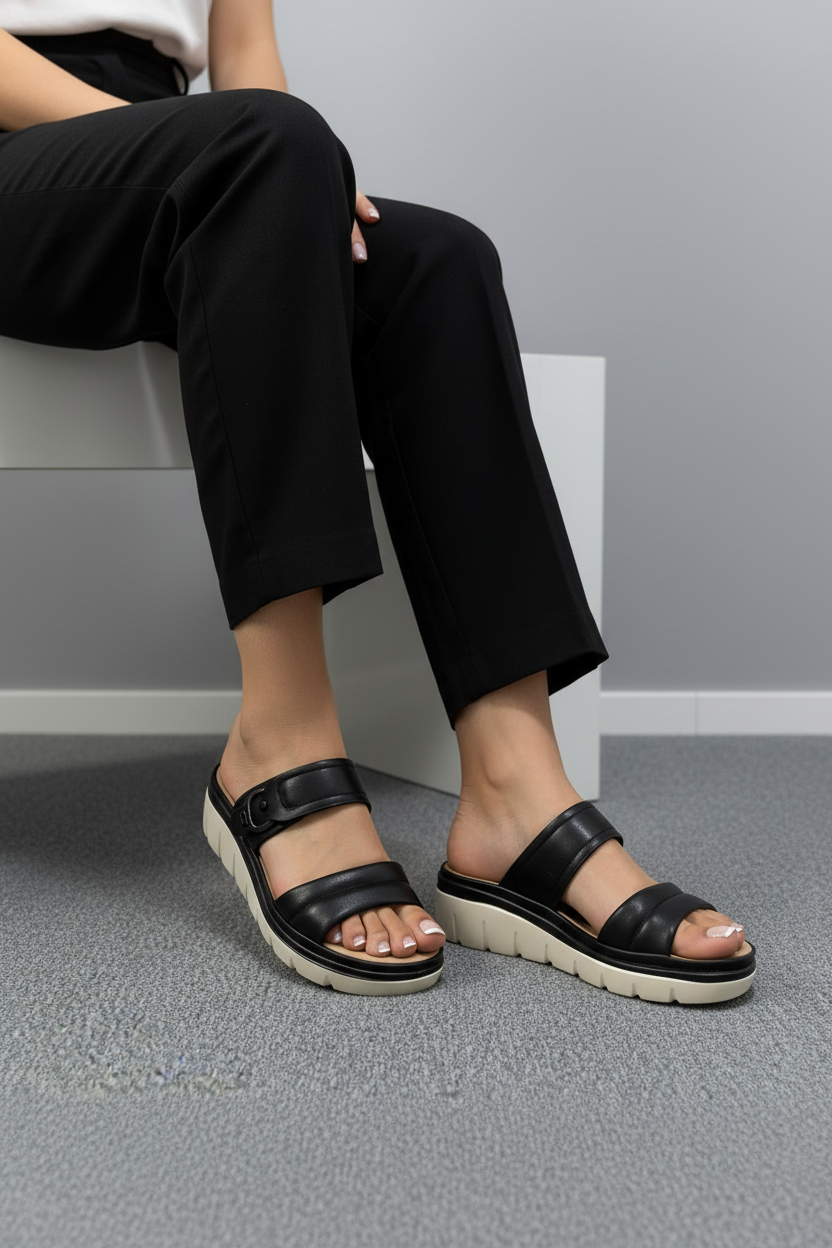 Sandalias Doble Hebilla Plataforma 14029 Con Diseño Moderno Y Máximo Confort Para Todo El Día